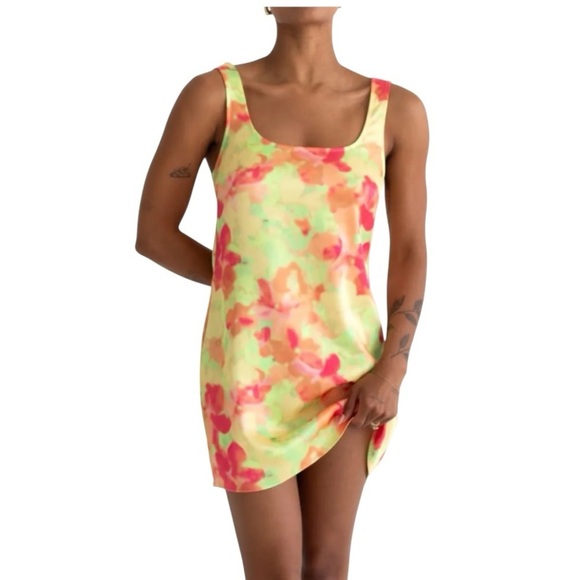 Rumored REVOLVE Monaco Floral Sleeveless Mini Dress Multicolor Red Yellow MEDIUM - Picture 1 of 12